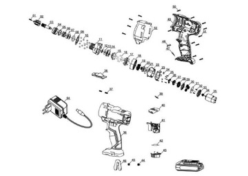 Корпус корпуса ОТВЕРТКА Einhell TC-CD 18-2 Li