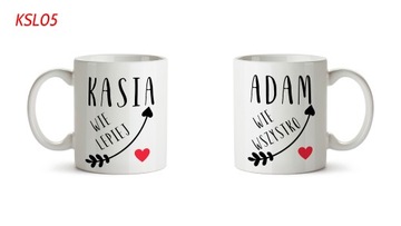 Набор кружек с именем для пар ПОДАРОК ​​САНТЫ.