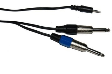Kabel jack 3,5 stereo /2 x jack 6,3 mono 1,5 m