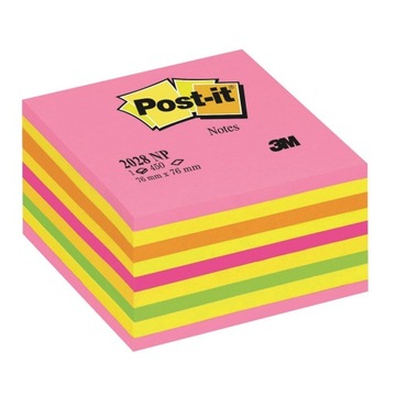 Karteczki samoprzylepne POST-IT, 76X76MM, 1X450 KART., CUKIERKOWA RÓŻOWA