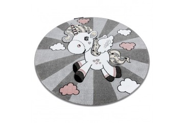 Ковер круглый PETIT 3D PONY UNICORN лошадь 160