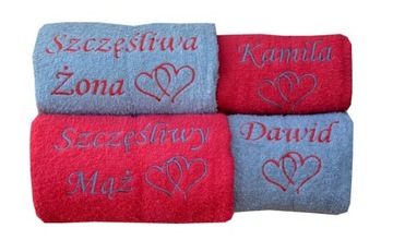 Набор из 4-х полотенец Ваша ВЫШИВКА в подарок на ГОДОВЩИНУ Свадьбы