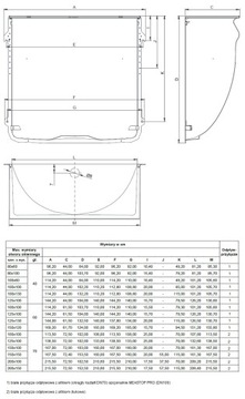 Световой колодец подвальный 125х100х60 МУЛЬТИНОРМ 3в1 МЭА