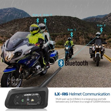 LEXIN LX-R6 Bluetooth-ИНТЕРКОМ для 1 шлема