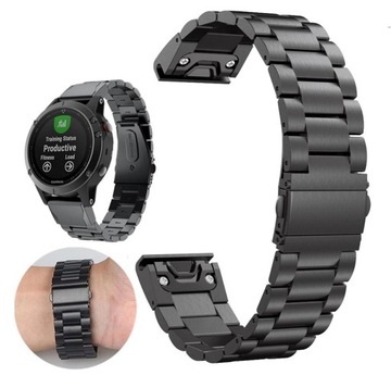Bransoletka Stalowa 26mm QuickFIT do Garmin Fenix 3 3HR 5X 6X PRO