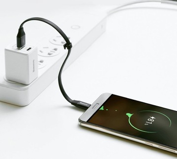 Короткий плоский кабель USB-C Baseus для Android Auto
