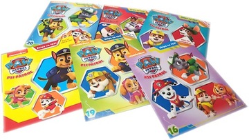 PSI PATROL: 6 KSIĄŻEK Z NAKLEJKAMI: PROMOCJA: D-X