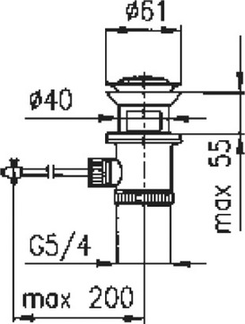 СЛИВ ДЛЯ УМЫВАЛЬНИКА KFA С КАБЕЛЕМ