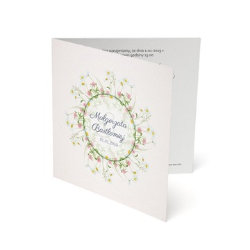 ZAPROSZENIA ŚLUBNE PŁÓTNO boho wianki rustykalne