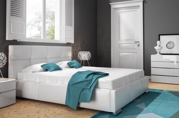 Łóżko Tapicerowane 160 KOSTA Welur Velvet Ekoskóra