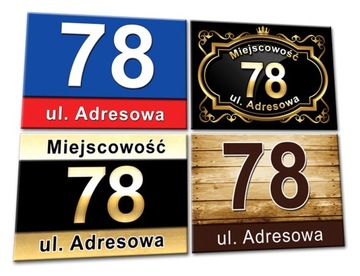 TABLICZKA TABLICA ADRESOWA NUMER DOMU czyfra szyld