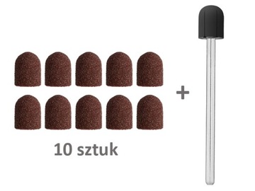 10 x KAPTUREK ŚCIERNY 13 mm # 180 + NOŚNIK