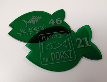 цифры для бара, гастрономии, брелки-рыбки, 10 шт.