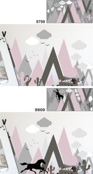 детские наклейки на стены горы воздушный шар XXL