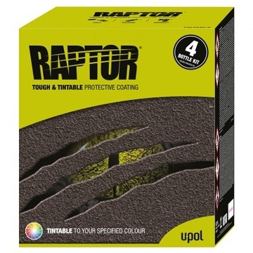 U-POL RAPTOR BEZBARWNY 7,6L + 800ML BARWNIKA RAL