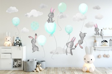 детские наклейки кролики BALLOONS 200