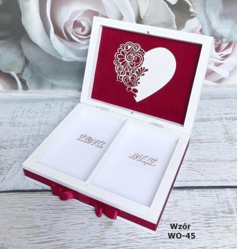 Коробка для конвертов + именные обручальные кольца 071