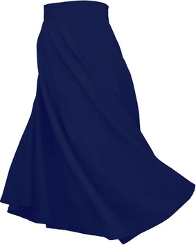 S 73см ТЕМНО-СИНЯЯ юбка-солнце миди 36