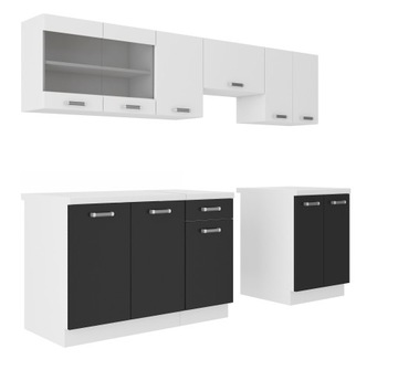 кухонная мебель ЧЕРНЫЙ/БЕЛЫЙ 240 см NERO COUNTERTOP