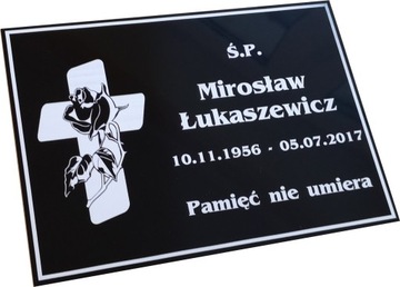 Tablica NA GRÓB aluminium grawer 24x15 cm TBGR1
