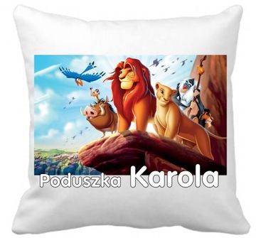 KRÓL LEW PODUSZKA Mikrofibra+IMIĘ