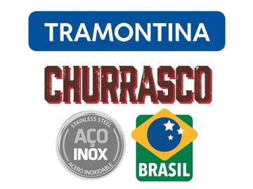 ТРАМОНТИНА 3 НОЖА ДЛЯ МЯСА + ОСТРЫЙ, БЛОК ЧУРРАСКО