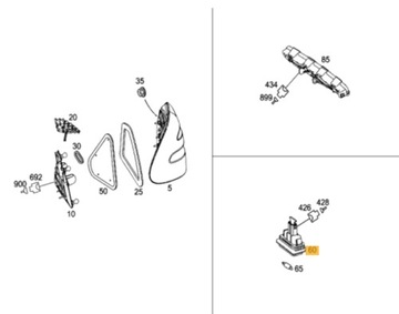 LAMPA TABULKY MERCEDES W203 W211 W219 TŘÍDA C E A2038200256