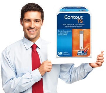 CONTOUR TS PASKI Testowe do glukometru - do POMIARU GLUKOZY 50 PASKÓW