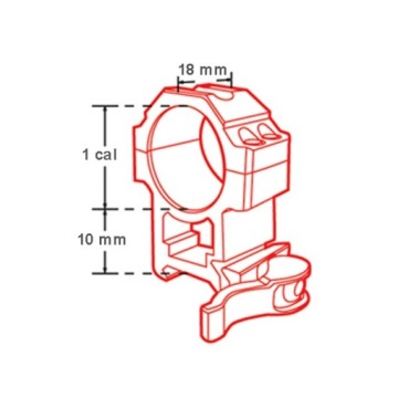 Низкие прыгуны Weaver L-L4 в сборе, состоящие из двух частей, 1 дюйм/дюйм.