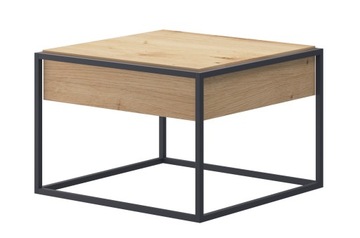 EN ŁAWA STOLIK Z SZUFLADĄ Loft loftowy dąb artisan