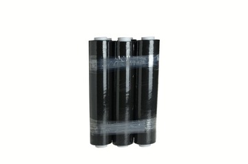 Folia STRETCH strecz 3 kg CZARNA tuba 0,3 kg 24h