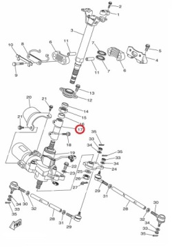 КРОНШТЕЙН КРЕПЛЕНИЯ РУЛЕВОЙ КОЛОНКИ YAMAHA GRIZZLY 550 700