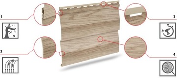 siding panele deska elewacyjna PCV Vox - PRÓBKA