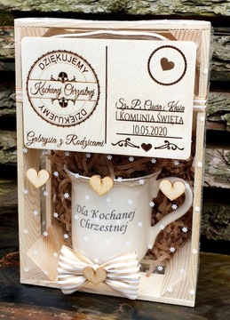 Благодарность крестным родителям по случаю СВЯТОГО ПРИЧАСТИЯ.