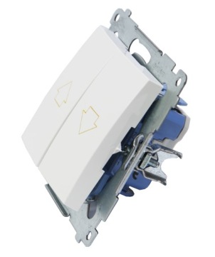 Белая кнопка для рольставен Simon54