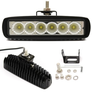 6 LED 18W DZIENNE SZPERACZ LAMPA ROBOCZA 12-24V