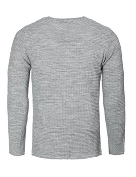 SWETER MĘSKI SWETEREK CASUAL SZARY - XL