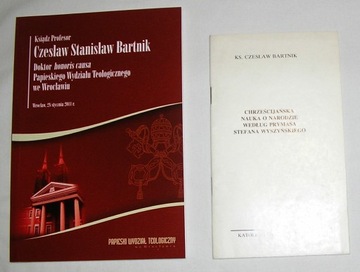 KS PROF CZESŁAW BARTNIK DOKTOR HONORIS CAUSA 2 SZT