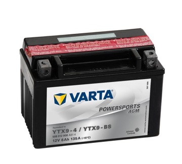 Akumulator Varta YTX9-BS 12V 8Ah 135A
