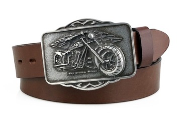 КОЖАНЫЙ РЕМЕНЬ ДЛЯ МОТОЦИКЛИСТОВ, ПРЯЖКА ЧОППЕРА