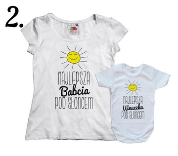 КОМПЛЕКТ ФУТБОЛКИ ДЛЯ БАБУШКИ И БОДИ ДЛЯ ВНУНКИ