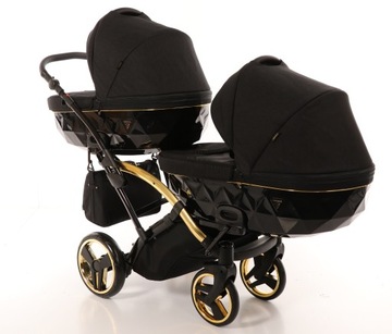 JUNAMA TAKO коляска для двойни Duo SLIM 2в1 золотой