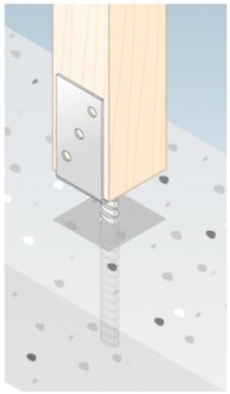 Столбчатый фундамент - бетонный анкер П-образного типа - ПС 140