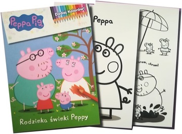 ŚWINKA PEPPA : DODAJ KOLORÓW:RODZINKA ŚWINKI : D-X