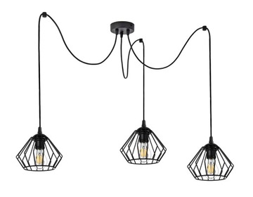 LAMPA DRUCIANA WISZĄCA PAJĄK DIAMENT BRYLANT LED