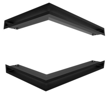 Угловая КАМИННАЯ СЕТКА LUFT 60х40х6 черный 2 ШТ.