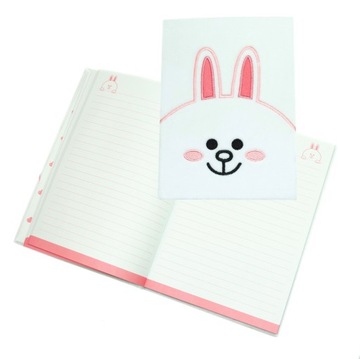LINE FRIENDS pamiętnik pluszowy, notes 80k CONY