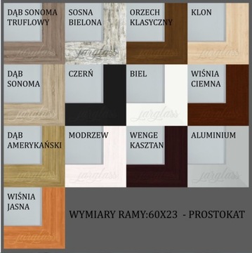 Большое Зеркало в черной раме 6 см МДФ 120х70 см