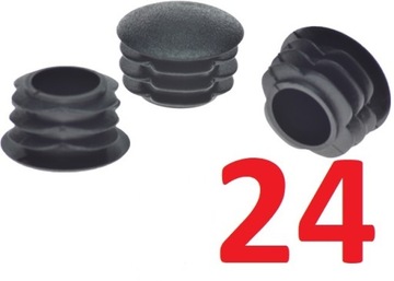 zaślepka fi 24 zaślepki na rurę korki czarne 100sz