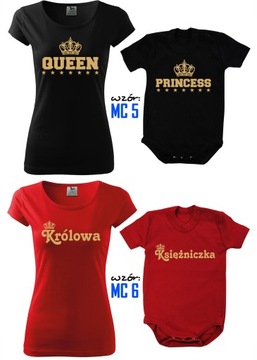 ZESTAW Damska KOSZULKA DLA Mamy I BODY dla CÓRKI